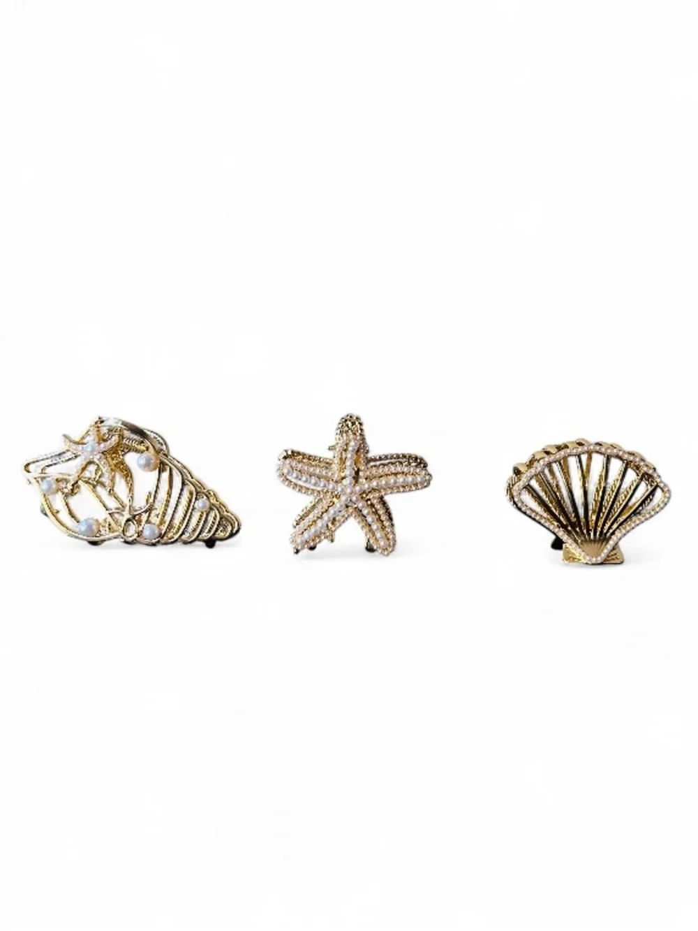 🆕🐚 Seashell Treasures Hair Clips Set Piper K NWT